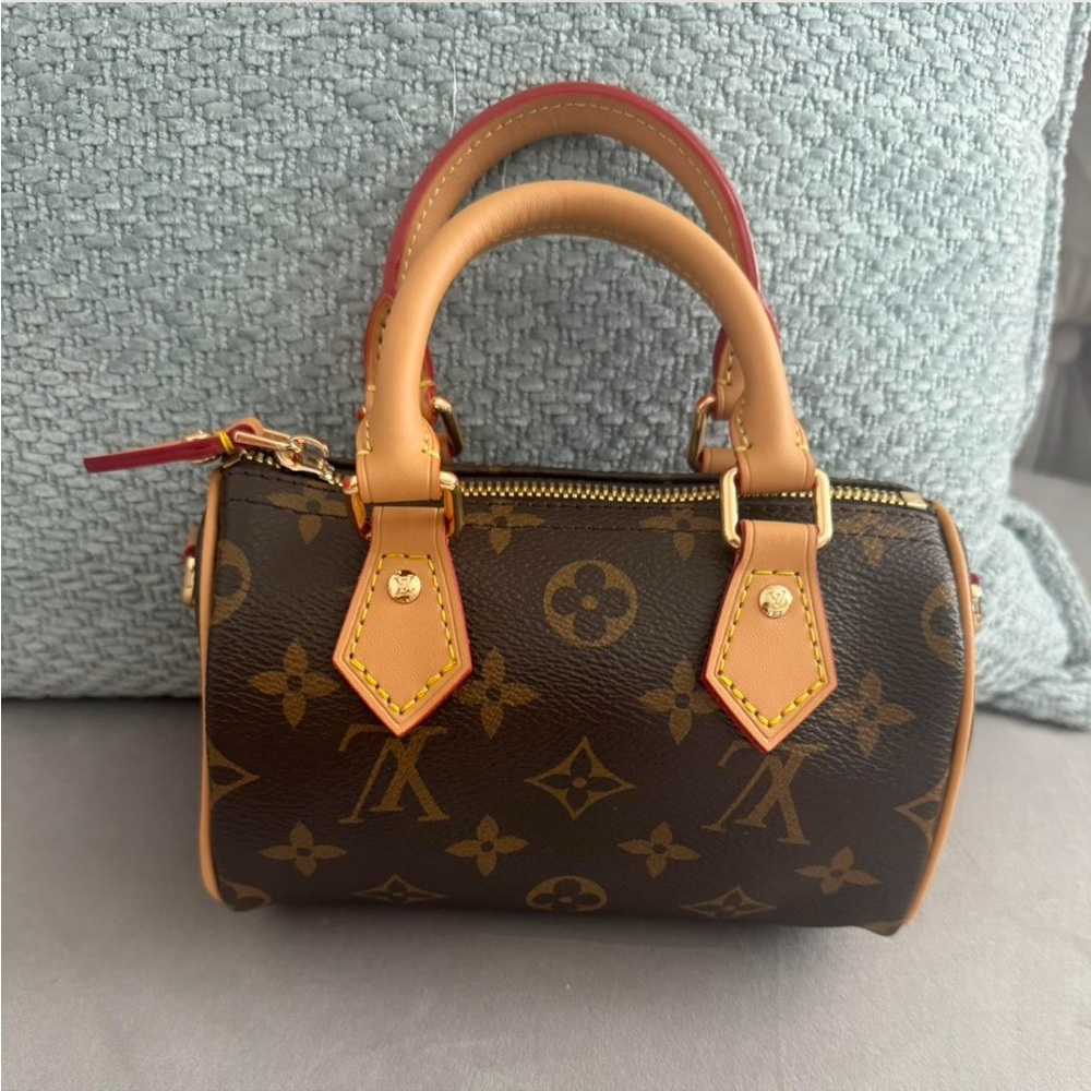 Louis Vuitton Monogram Mini Bag with Tan Accents